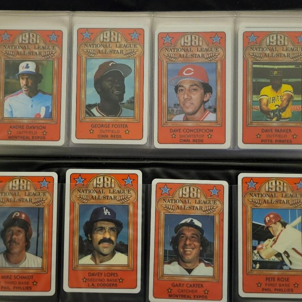 1981 Perma-Graphics All-Star Credit Cards Baseball Card Set